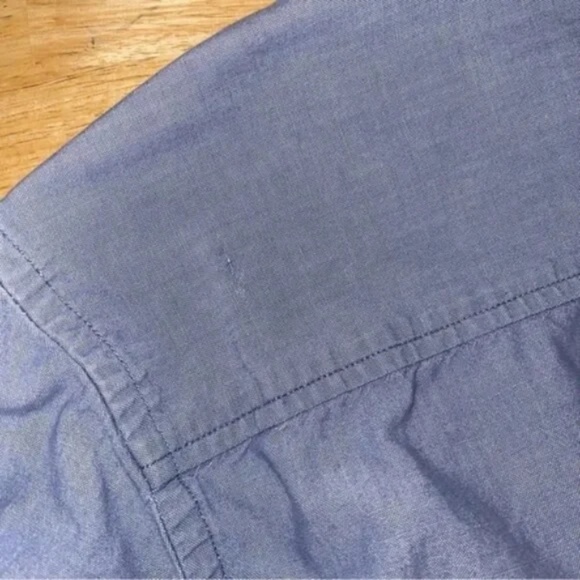 Men's Blue Button Down Long Sleeve Shirt - Picture 8 of 8